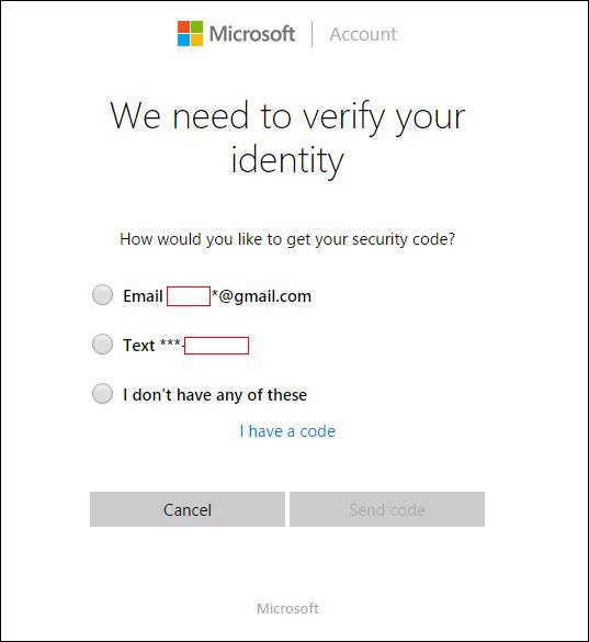 微软账户验证身份
