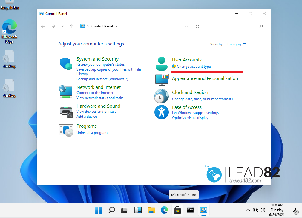 changer le type de compte sous windows 11