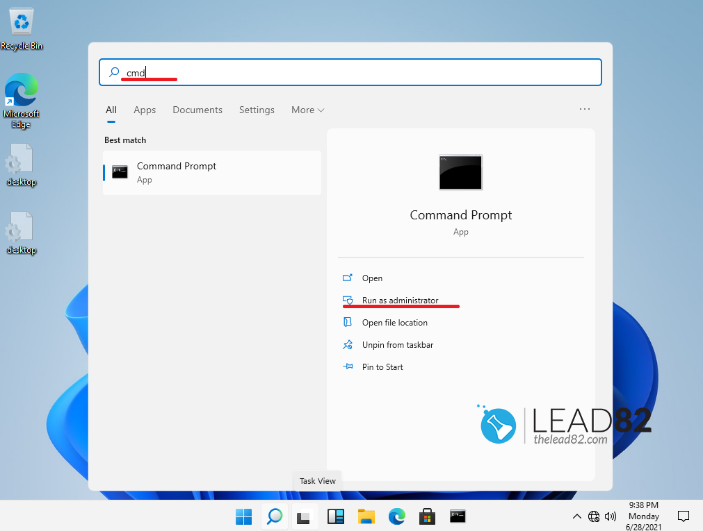 cómo ejecutar el símbolo del sistema en windows 11