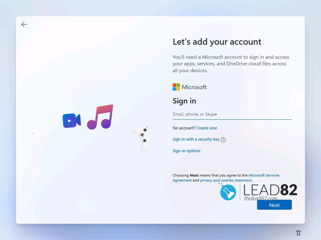Windows 11 impostazione dell'account
