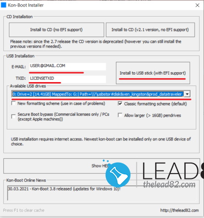 kon-boot instalar a usb