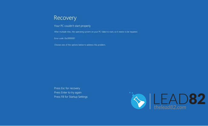 Windows 10 riparazione automatica (recupero) schermata di avvio